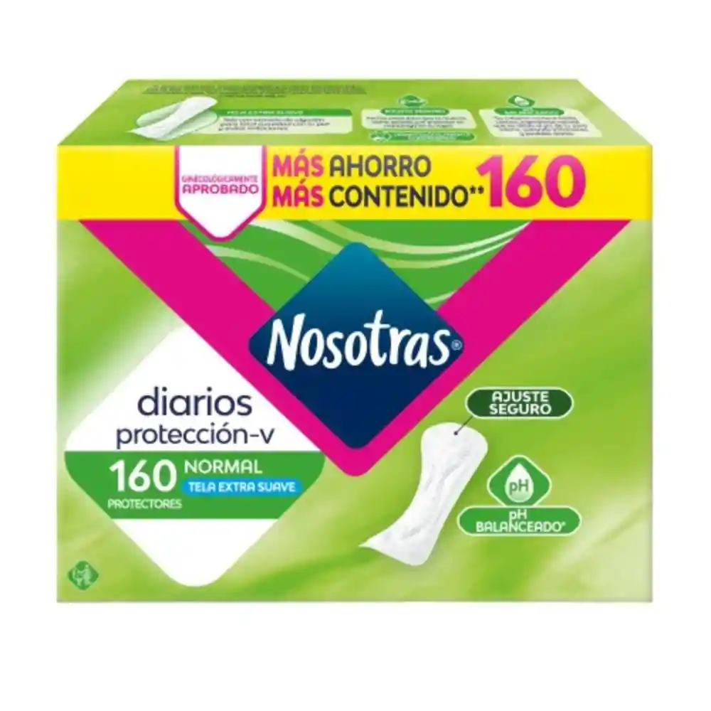 Protectores Nosotras Diarios Normal (160 Und)