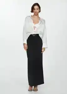 Camisa Zaro Blanco Talla M Mujer Mango