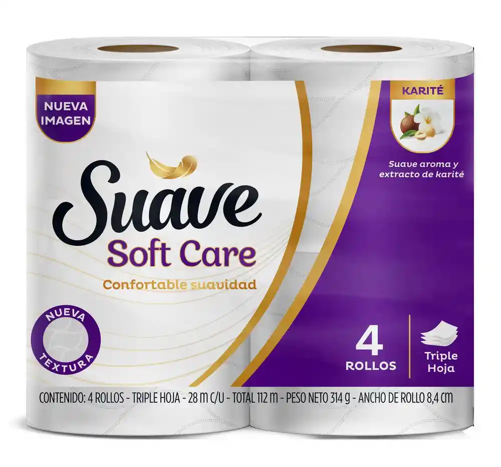 Papel Suave Gold Soft Care Higienico (112 Mts)
