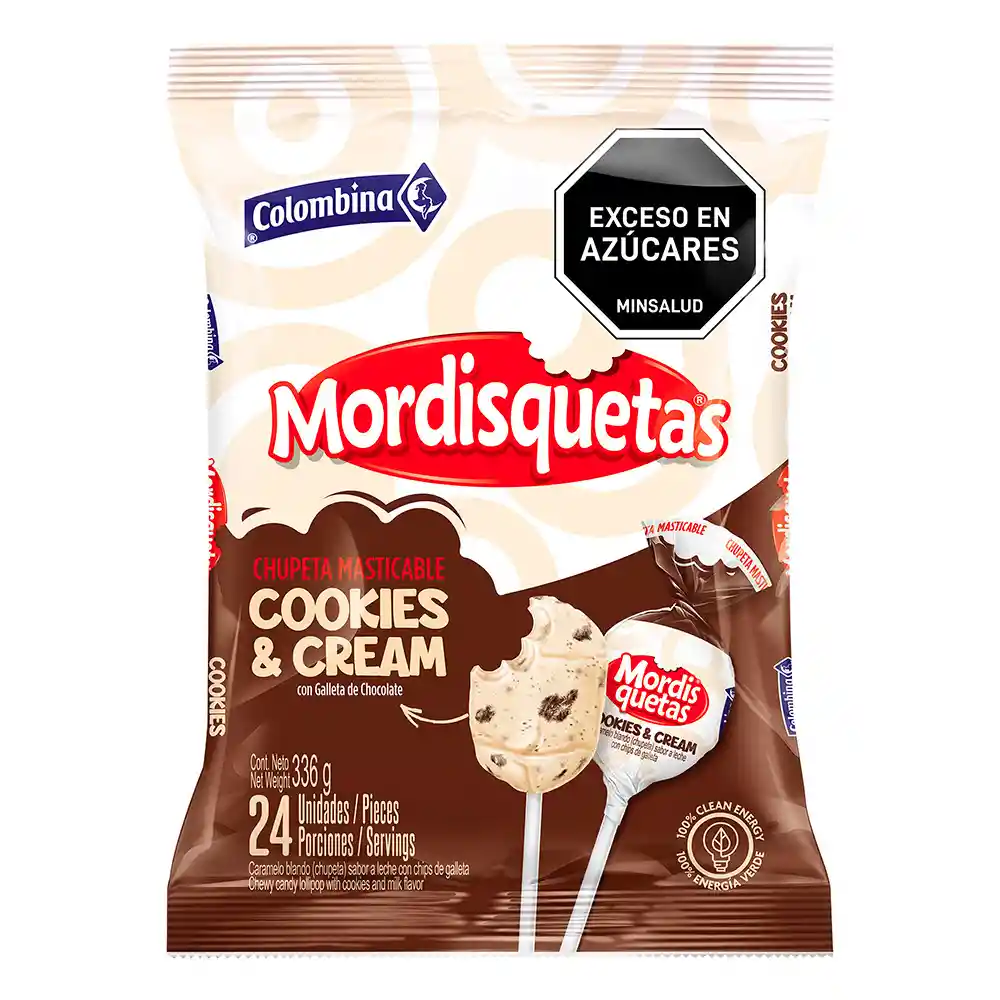 Mordisquetas Chupeta Masticable Cookies & Cream
