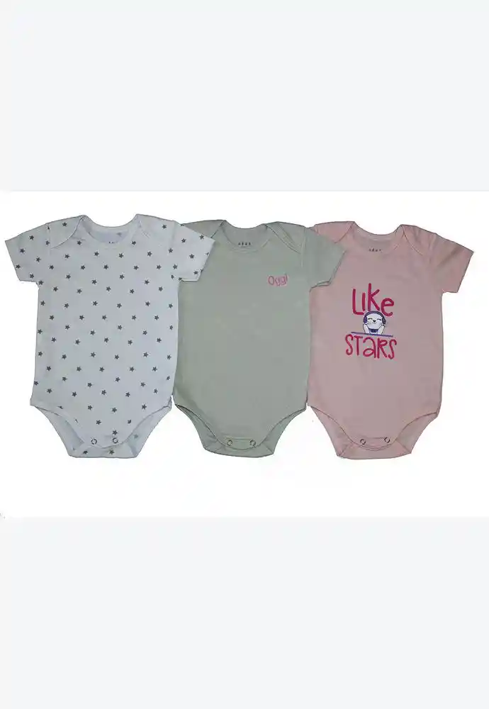 Set X 3 Bodys Rib Beba 0-0-gris