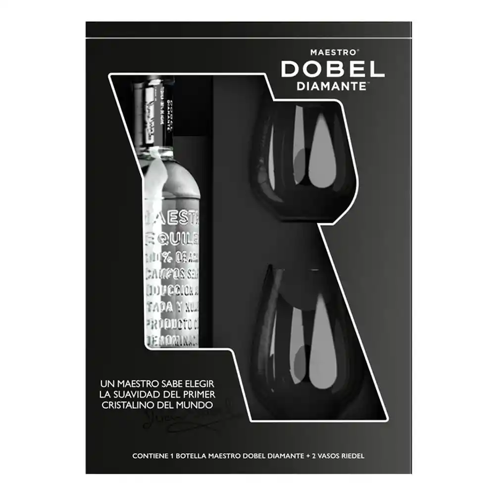 Tequila Maestro Dobel Maestro Diamante 2 Vaso (3 Und)