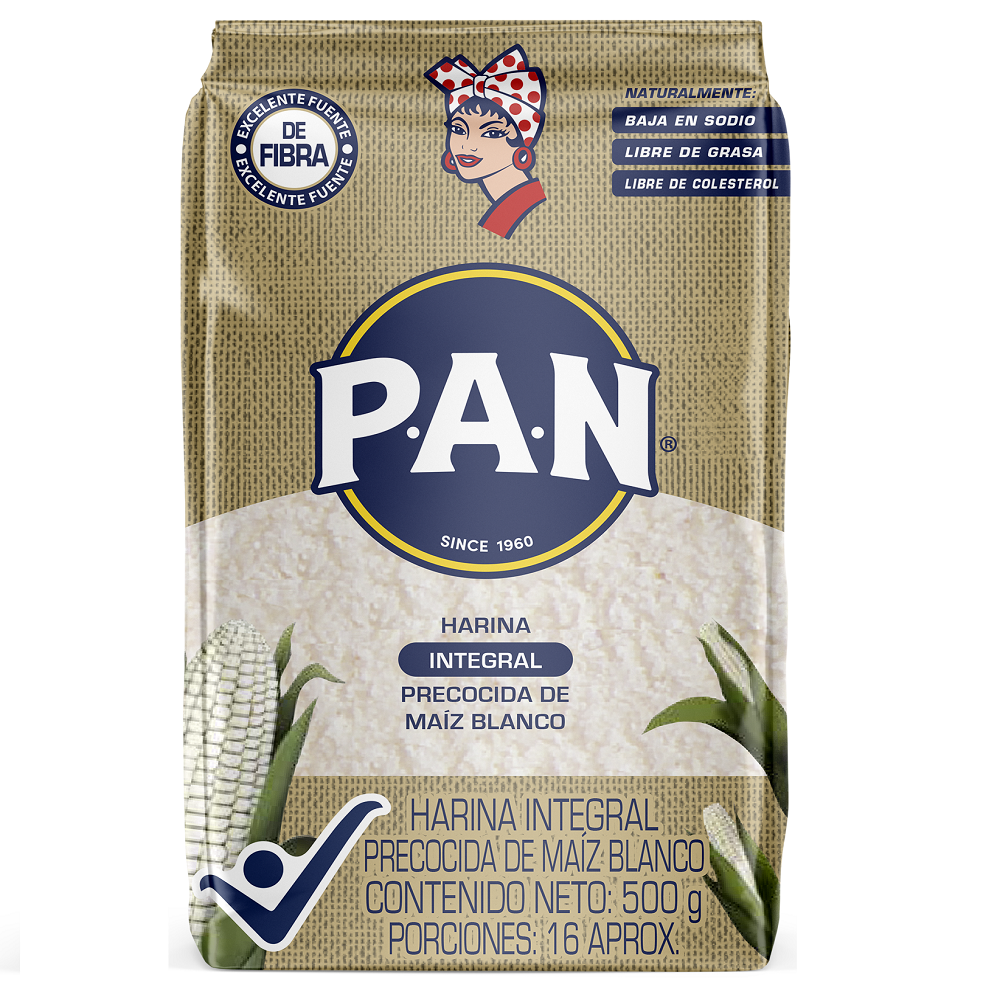 Pan Harina Precocida de Maíz Integral Blanca 500g