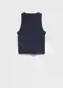 Top Rib Navy Talla 10 Niñas Mango