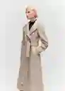 Abrigo Sirenita Camel Talla 25 Mujer Mango