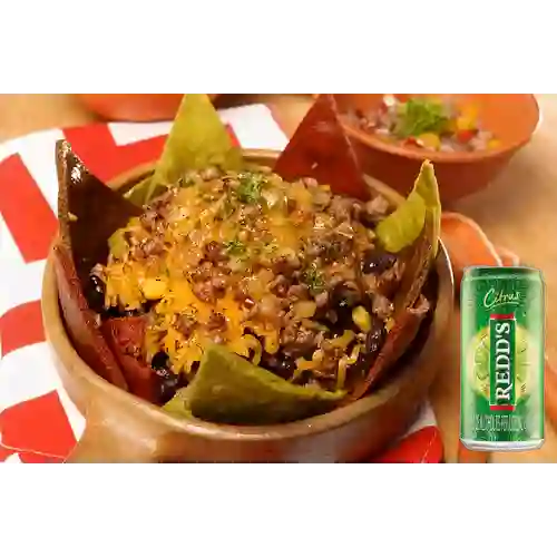 Combo Nachos Tex Mex + Cerveza Redd's Lta 269ml