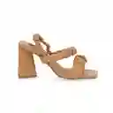 Sandalias Tacón Evie Beige Talla 34