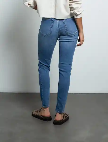 Jean Mujer Azul Índigo Medio Talla 10 493F002 Naf Naf