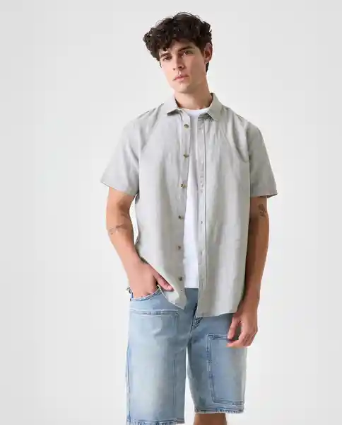 Camisa Hombre Verde Talla M 812G006_VER166008 Americanino