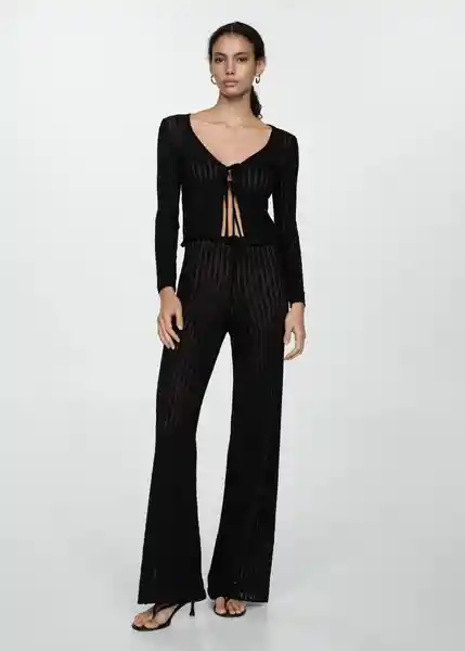 Cárdigan Toledo Negro Talla 18 Mujer Mango