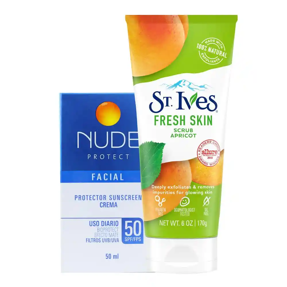 Exfoliante St Ives + Proctector Solar