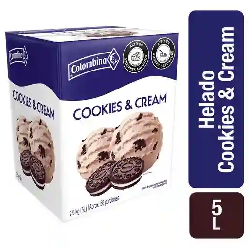Colombina Helados Helado Cookies & Cream 5L