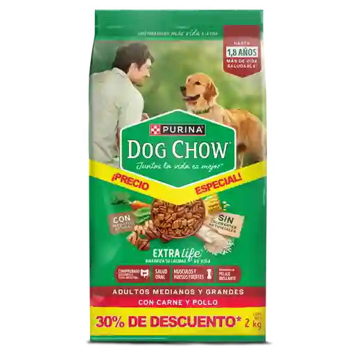 Comida para perro Dog Chow Adulto medianos y grandes x 2 kg OFERTA