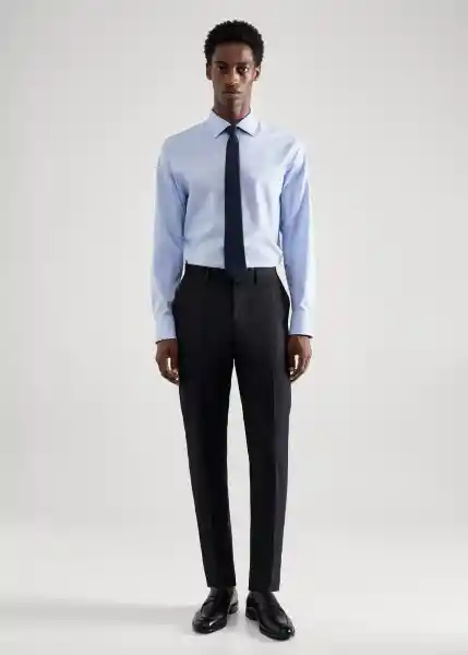 Pantalón Brasilia Azul Talla 38 Hombre Mango