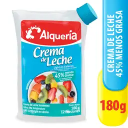 Alquería Crema de Leche Semi Entera Ligth 