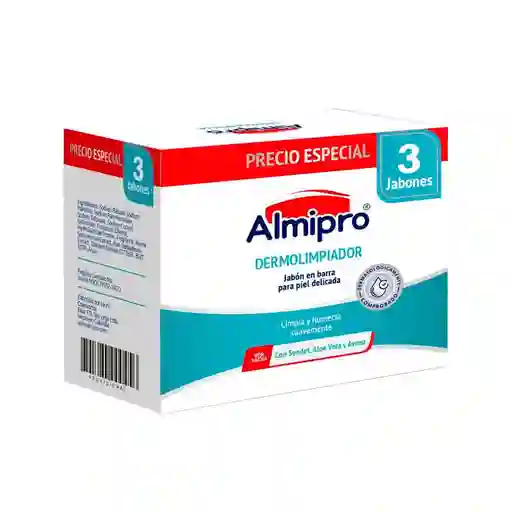 Almipro Jabon Barra Dermolimpiador X 3 Und