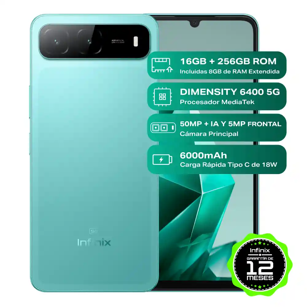 Celular Infinix Hot 60i 8gb 256gb Verde