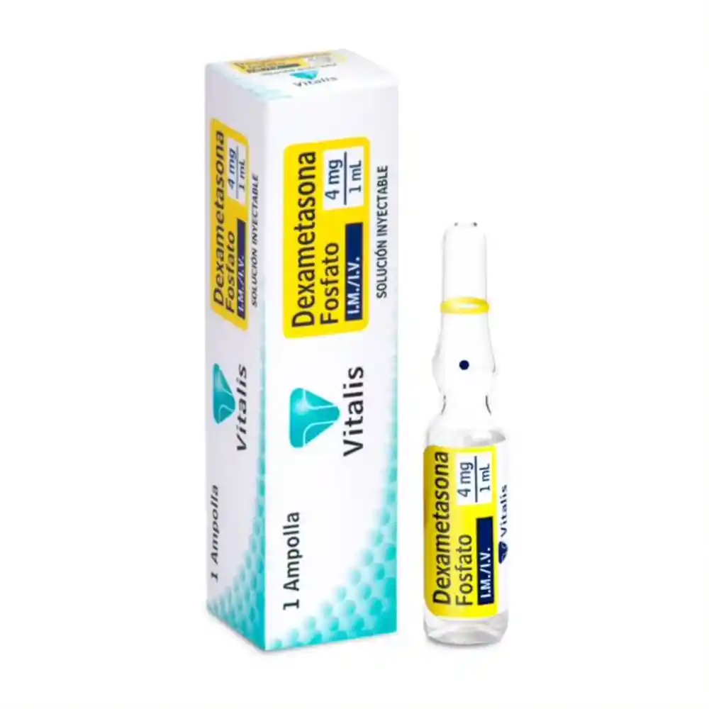 Vitalis Solución Inyectable Dexametasona Fosfato (4 mg) 1 mL