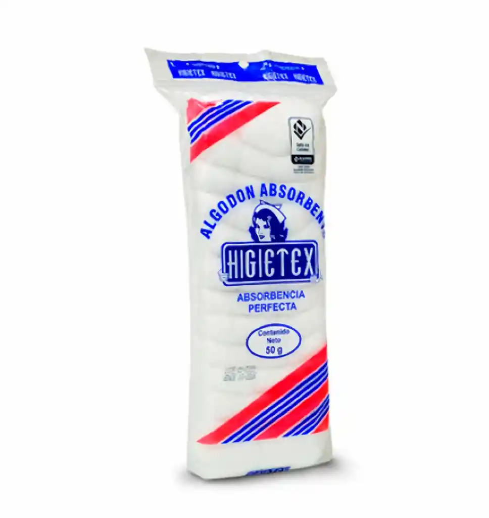 Higietex Algodon En Zic Zac Bolsa ramos