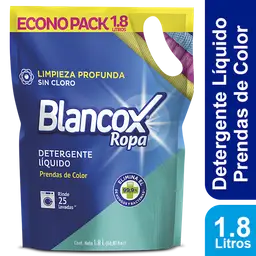 Blancox Detergente Líquido Prendas de Color sin Cloro en Bolsa