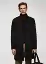 Abrigo Funnel Negro Talla XS Hombre Mango