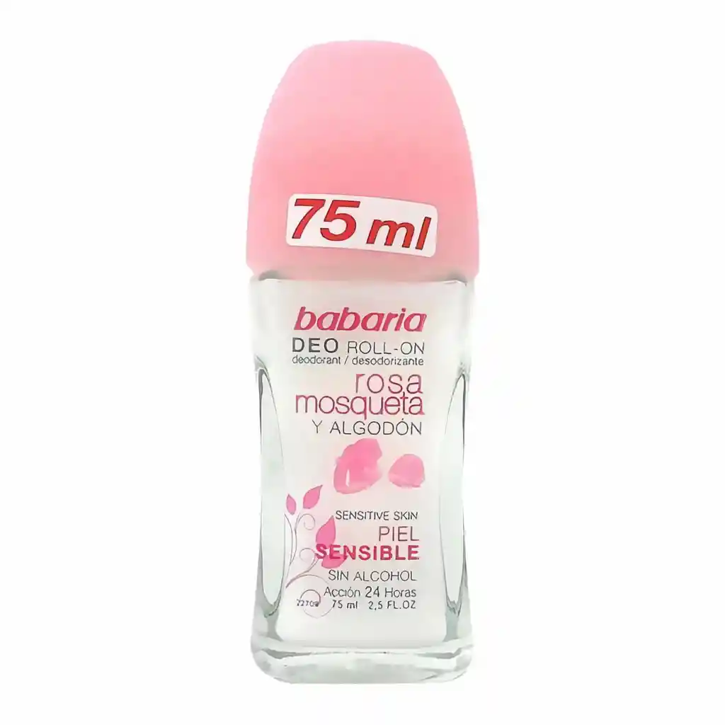 Babaria Desodorante Rosa Mosqueta Algodón en Roll On