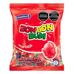 Bon Bon Bum Rojo fresa bolsa por 12 und