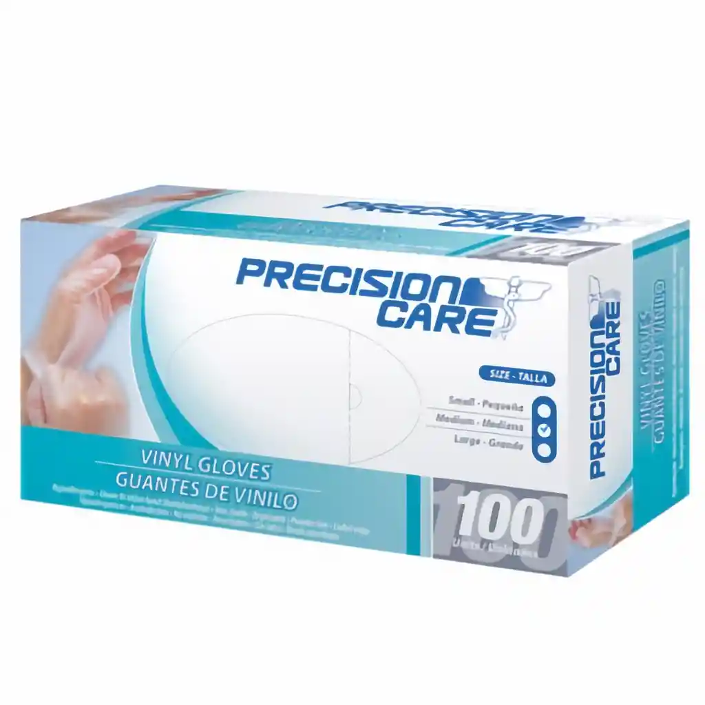 Precisión Care Guante De Vinilo M 100 Ud