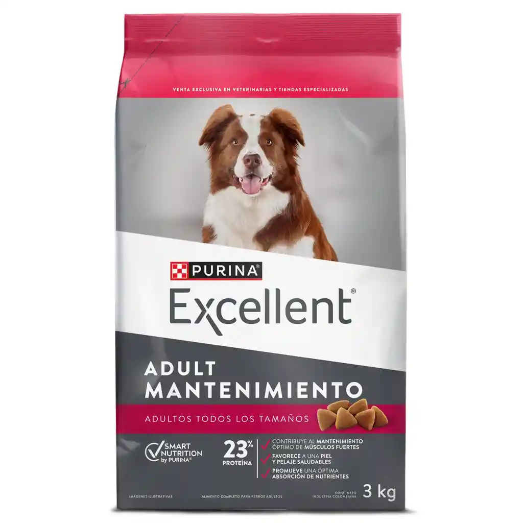 Comida para perros EXCELLENT ADULT Mantenimiento x 3 kg