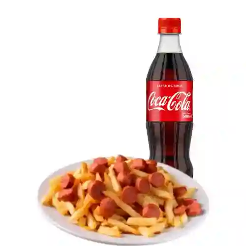 Salchipapa Clasica + Coca Cola