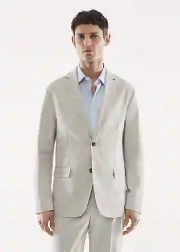 Blazer Americana Cool Beige Talla 46 Hombre Mango