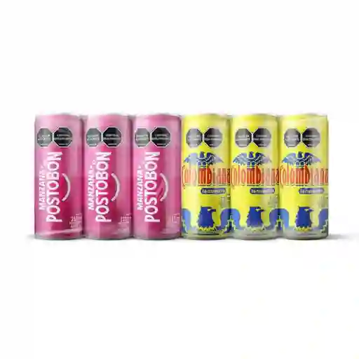 Postobon Gaseosa Manzana y Colombiana