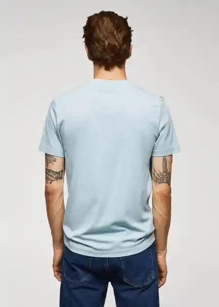 Camiseta Logopok-H Celeste Talla XS Hombre Mango