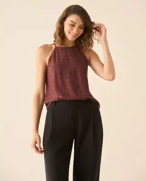 Camisa Rojo Sangría Oscuro Talla M 113G004 Esprit