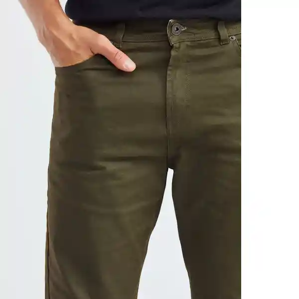 5 Pocket Pants // Rocket Verde Galeras Ultraoscuro Talla 28 Hombre Chevignon