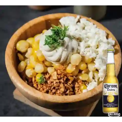 Combo Esquites con Camarón + Corona Extra 355 ml