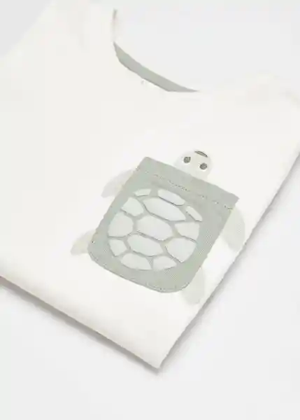 Camiseta Tortuga Offwhite Talla 66 Niños Mango