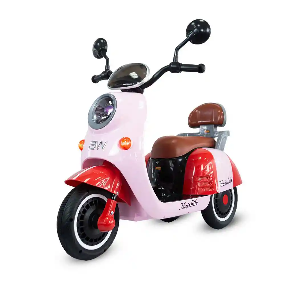 Moto Montable Electrica Para Niños Vespa Martina Rosa 6v Prinsel