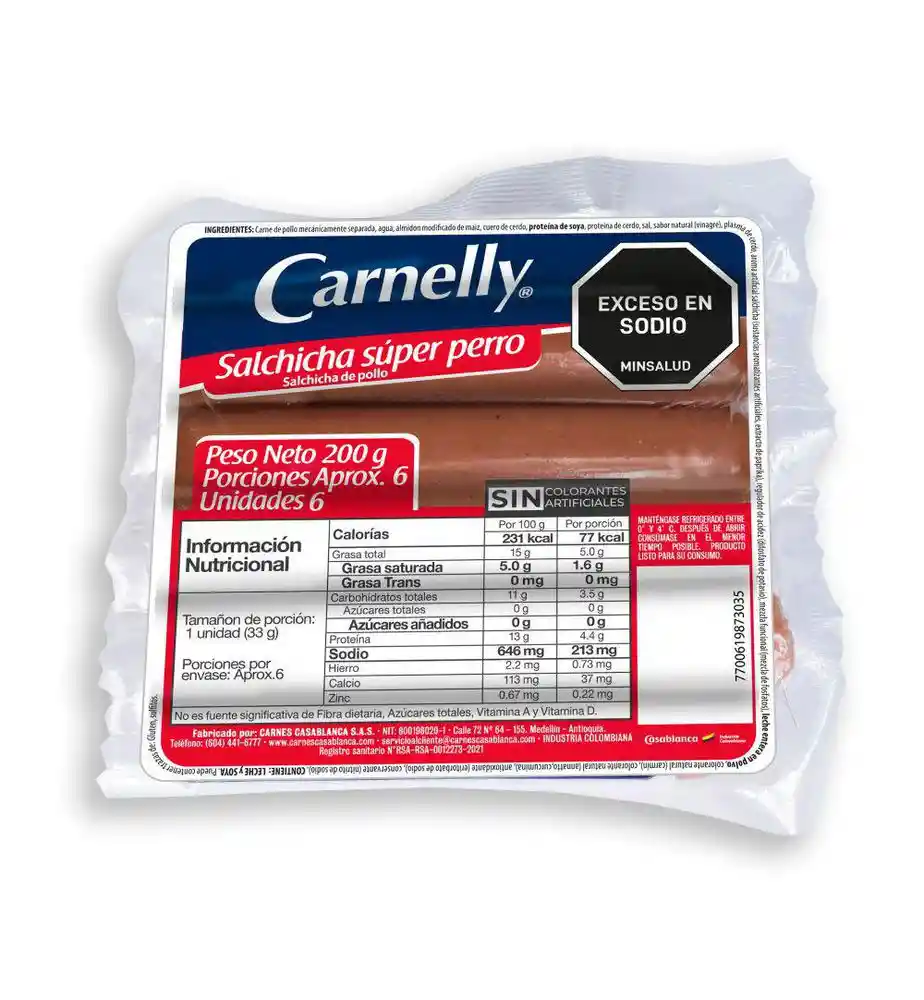 Salchicha Súper Perro Carnelly