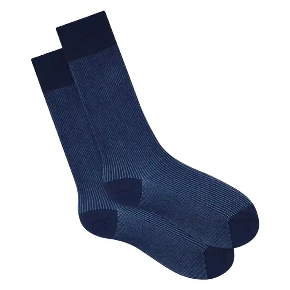 Medias Formales Largo Masculino Zewe Punto Blanco Talla 10-12