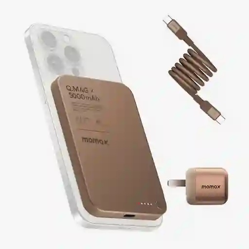 Momax Kit Cargador-Cable-Batería Cobre