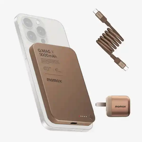 Momax Kit Cargador-Cable-Batería Cobre
