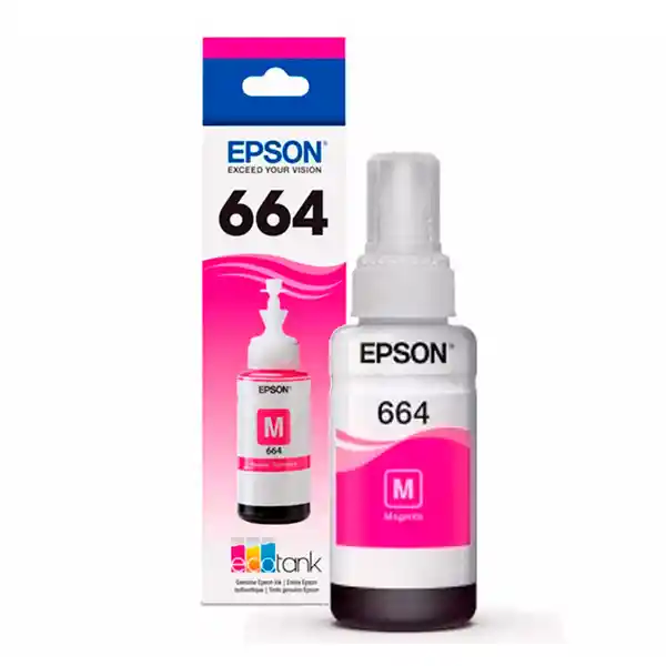 Epson Botella de Tinta T664 Magenta