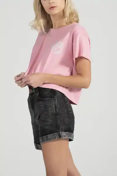 ONeill Camiseta Crop Top Mojave Wave Rosa Pink Talla XS