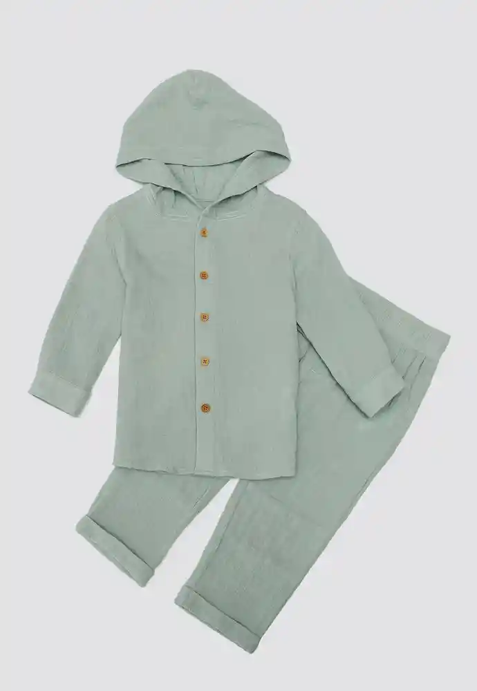 Conjunto Largo 9/12meses-verde