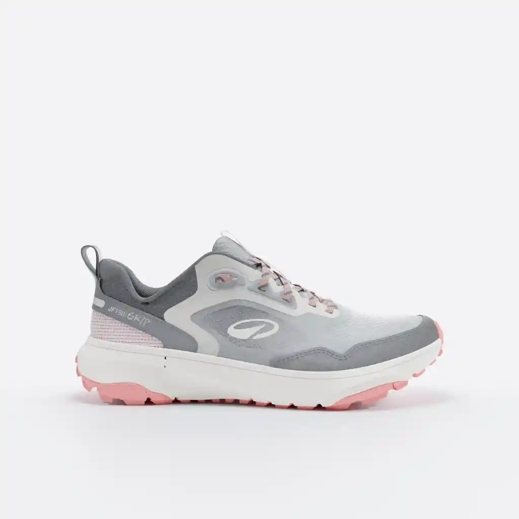Tenis de Running y Trail Mujer Jf190 Grip Gris Rosado