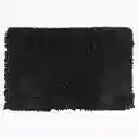 Tapete de Baño Tipo Chenile. Material: Poliéster. Dimensiones: 50 x 80  cm. Color: Negro. Sku 195805