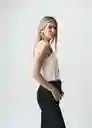 Chaleco Tejido Mujer Crudo Puro Claro Talla L 583G002 Naf Naf