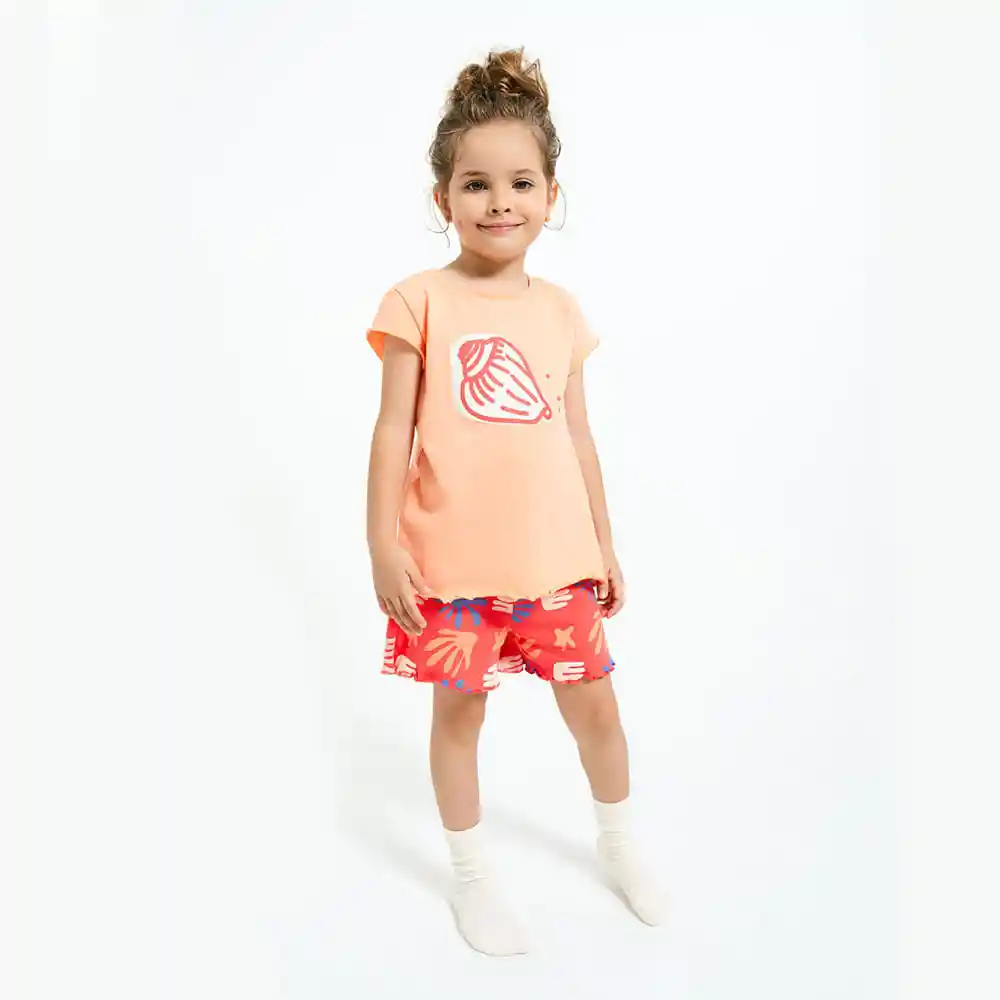 Pijama Camiseta + Bermuda en Algodón Bebita Fowil Baby Fresh