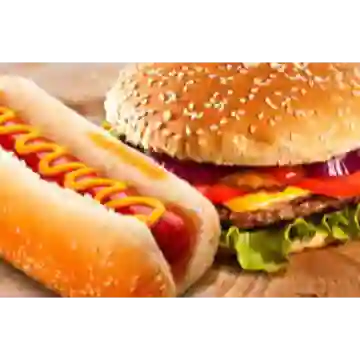 2 Super Hamburguesas Sencillas + Perro